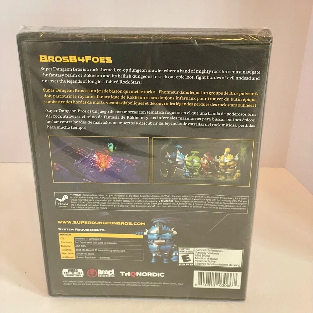 Super Dungeon Bros for PC or Mac / DVD‎ Rom Game / NEW Sealed!!